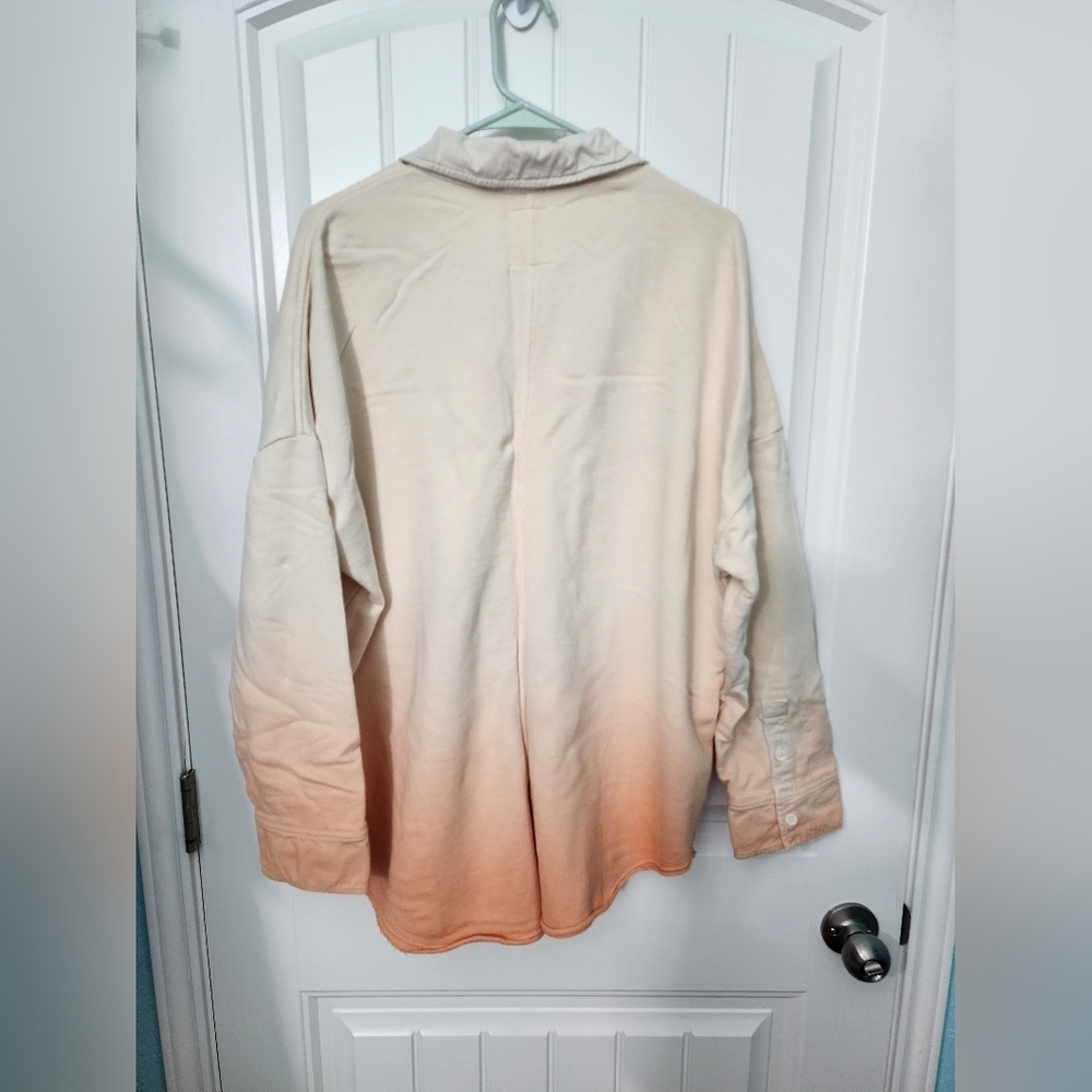 Aerie Offline Throw-Back Shacket, Toasted Coconut, Size Large - Picture 4 of 4